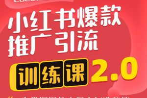 狼叔小红书爆款推广引流训练课2.0，4步掌握爆款小程序打造秘籍