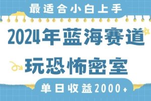 2024年蓝海赛道玩恐怖密室日入2000+，无需露脸，不要担心不会玩游戏，小白直接上手，保姆式教学【揭秘】