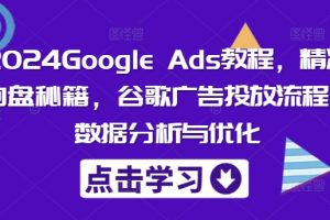 2024Google Ads教程，精准询盘秘籍，谷歌广告投放流程，数据分析与优化