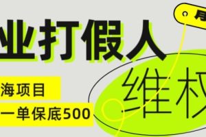 职业打假人电商维权揭秘，一单保底500，全新冷门暴利项目【仅揭秘】