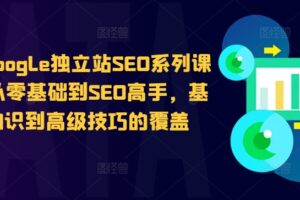 谷歌google独立站SEO系列课程，从零基础到SEO高手，基础知识到高级技巧的覆盖