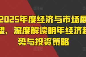 2025年度经济与市场展望，深度解读明年经济趋势与投资策略